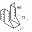Balkenschuh Lasche außen 51x165x75x2,0mm WB12