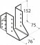 Balkenschuh Lasche außen 76x152x75x2,0mm WB24