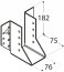 Balkenschuh Lasche außen 76x182x75x2,0mm WB25