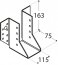 Balkenschuh Lasche außen 115x163x75x2,0mm WB33
