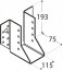 Balkenschuh Lasche außen 115x193x75x2,0mm WB34
