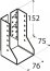Balkenschuh Lasche innen 76x152x75x2,0mm WBZ24