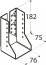 Balkenschuh Lasche innen 76x182x75x2,0mm WBZ25