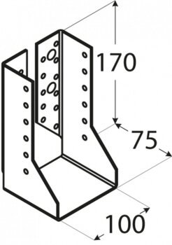 Balkenschuh Lasche innen 100x170x75x2,0mm WBZ31