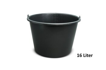 5-20L Baueimer PP Kunststoff schwarz 16 Liter