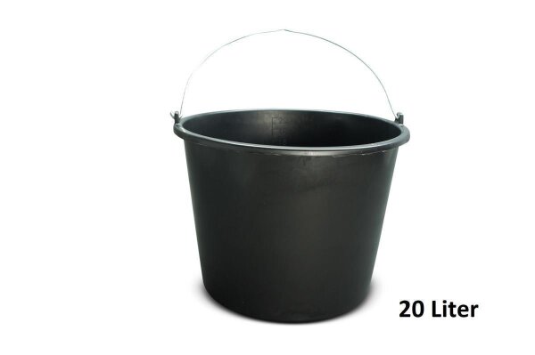 5-20L Baueimer PP Kunststoff schwarz 20 Liter