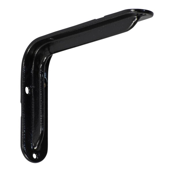 Stahlblechkonsole Hammerschlag schwarz 195 x 135 x 36 mm  - 20 14 cm