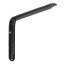 Stahlblechkonsole Hammerschlag schwarz 345 x 230 x 41 mm - 35 23 cm