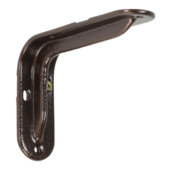 Stahlblechkonsole Hammerschlag braun 120 x 83 x 31 mm - 12 8 cm