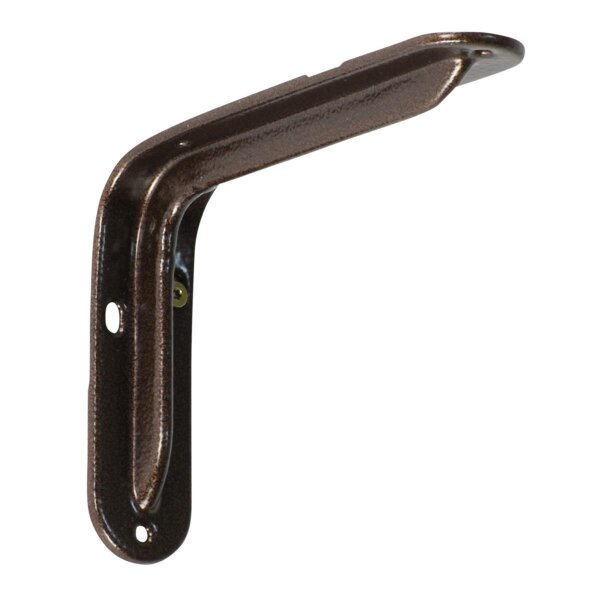 Stahlblechkonsole Hammerschlag braun 145 x 100 x 31 mm - 15 10 cm