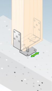 Pfostenträger verstellbar Anschrauben 100 x 250