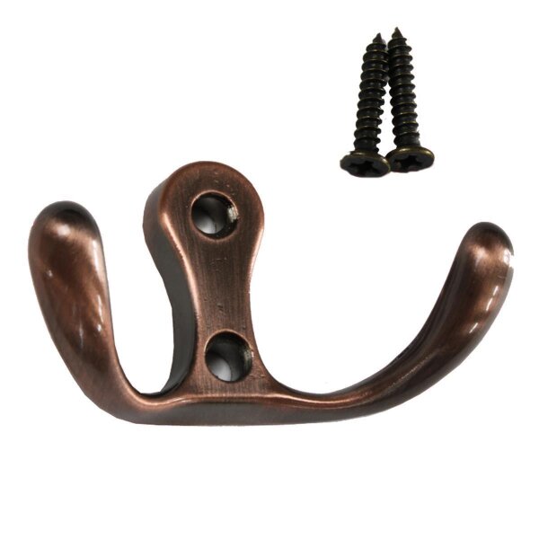 Kleiderhaken Garderobernhalter 2H antik Kupfer