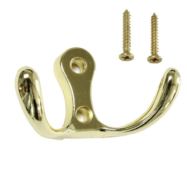 Kleiderhaken Garderobernhalter 2H Messing