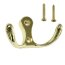 Kleiderhaken Garderobernhalter 2H Messing