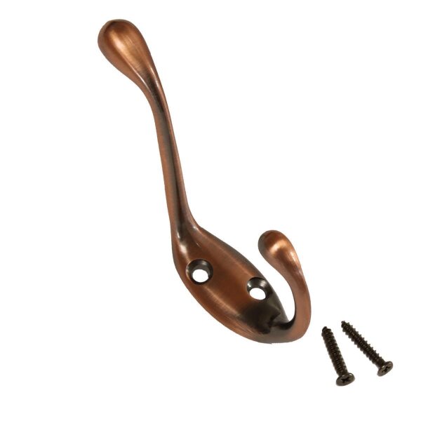 Kleiderhaken Garderobernhalter 1HS antik Kupfer