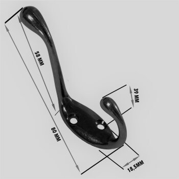 Kleiderhaken Garderobernhalter 1HS antik Kupfer