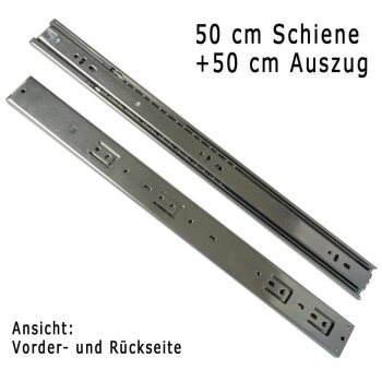 Laufschiene Schubladenschiene 50 cm ohne SoftClose
