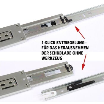 Laufschiene Schubladenschiene 60 cm mit SoftClose