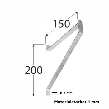 Schwerlast Regalträger 150x200 mm
