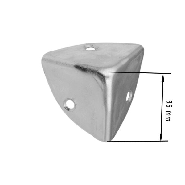 Kistenecke silber 36 x 36 mm