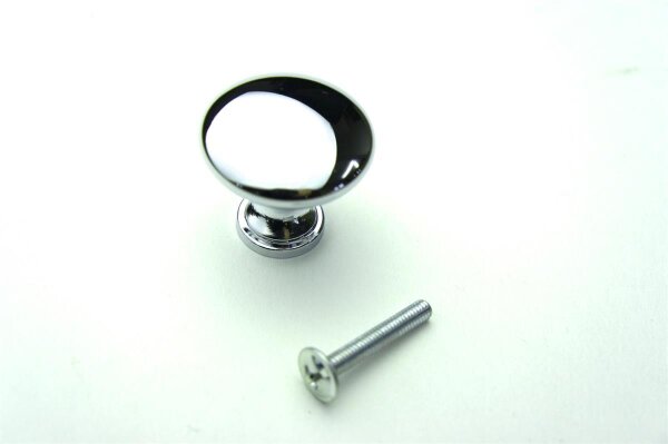 Möbelknopf Knauf rund chrom poliert