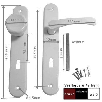 Türgriffe Basic Knauf & Griff lang BB braun