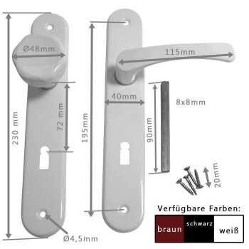 Türgriffe Basic Knauf & Griff lang BB weiß