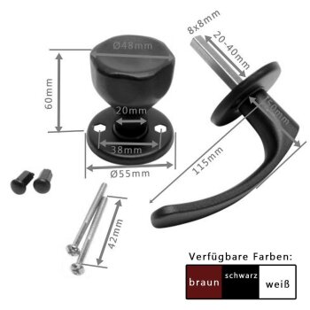 Türgriffe Basic Knauf & Griff braun