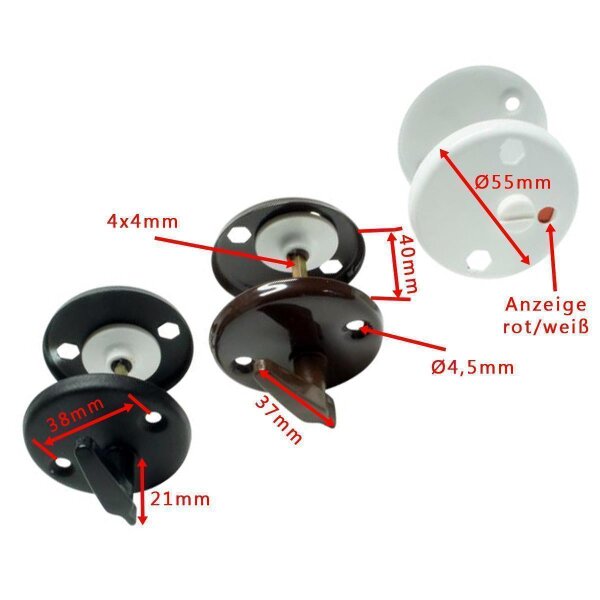 Türgriffe Basic Türschloss WC schwarz