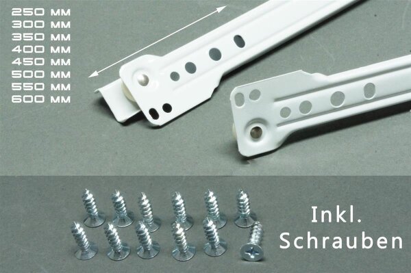 Laufschienen 21mm Schubladenschiene mit Rollenführung 35 cm