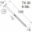 8 Stk. Holzschrauben Kleinpack Flachkopf 6 x 100 mm TX30