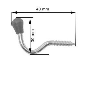 Gerätehaken zum Einschrauben 4 cm gelb