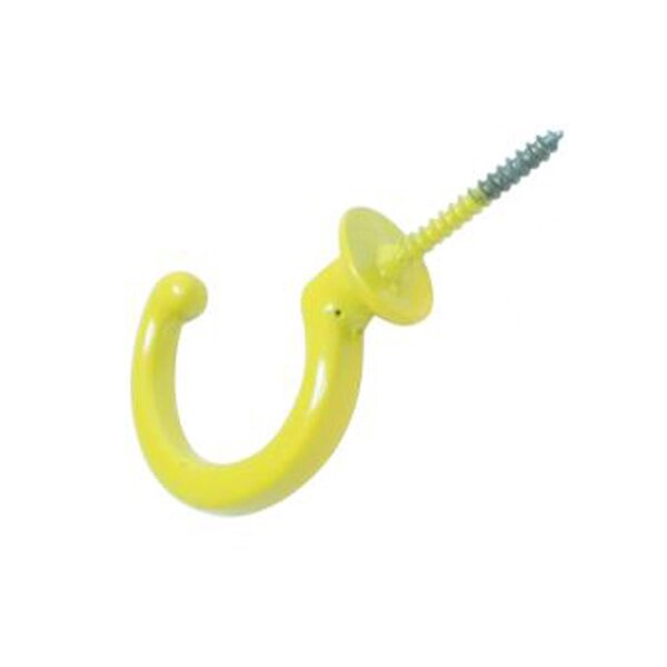 Gerätehaken zum Einschrauben 8 cm gelb