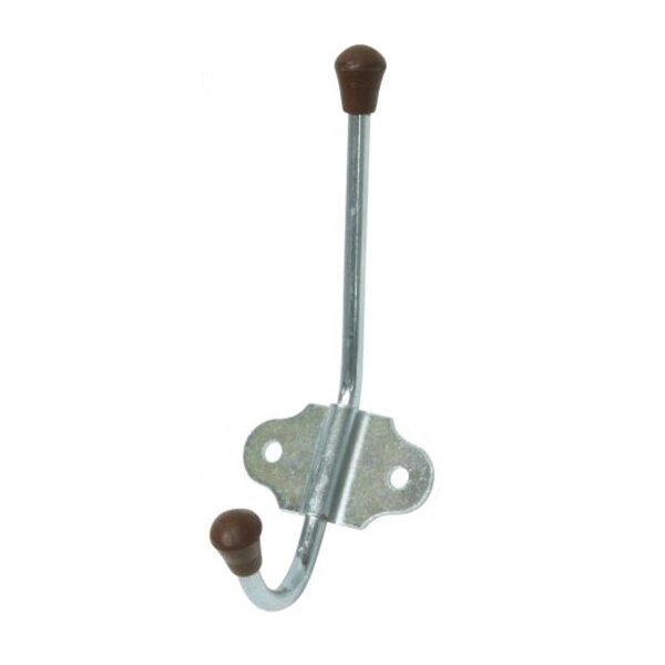 Gerätehaken double 11cm braun
