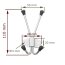 Gerätehaken quadro 11cm gelb