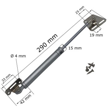 Gasdruckfeder GF1 silber 60N