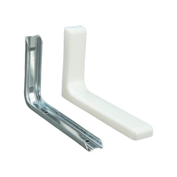 Regalwinkel Konsole Regalträger Regalwinkel Abdeckung Winkel Metall weiß 180 x 115 x 35 mm