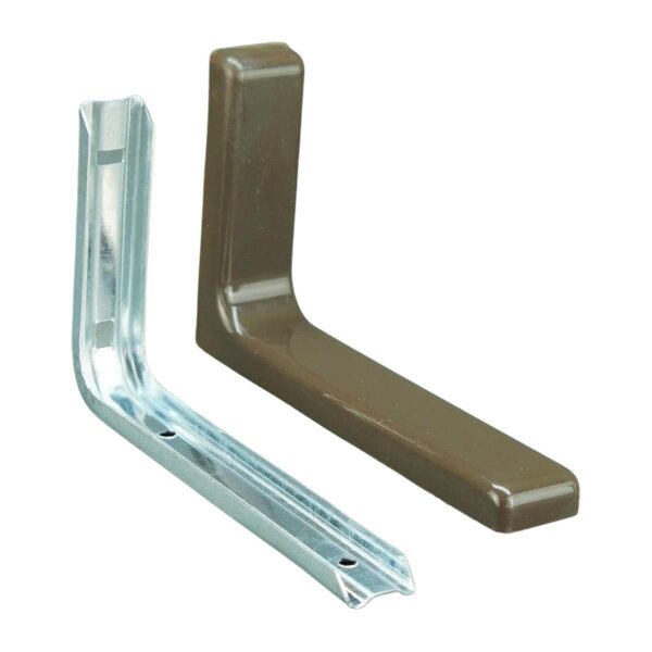 Regalwinkel Konsole Regalträger Regalwinkel Abdeckung Winkel Metall braun 180 x 115 x 35 mm