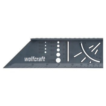 Wolfcraft 3-D-Gehrungswinkel für 45° und 90° Winkel Bohrlehre