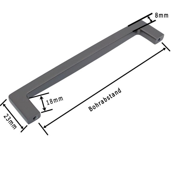 Stangengriff Kenton - Premium Black - anthrazit 128 mm