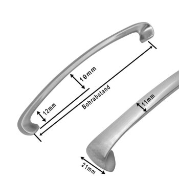 Möbelgriff Birane 128 mm Nickel matt