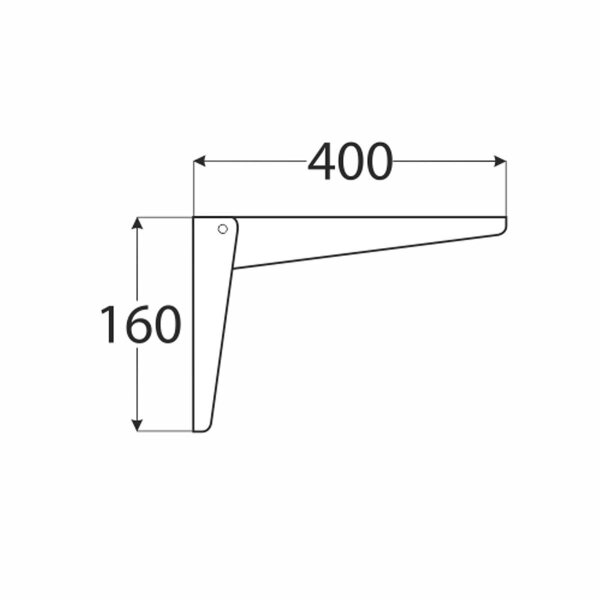 Klappkonsole für Regal oder Tisch 200 - 400 mm