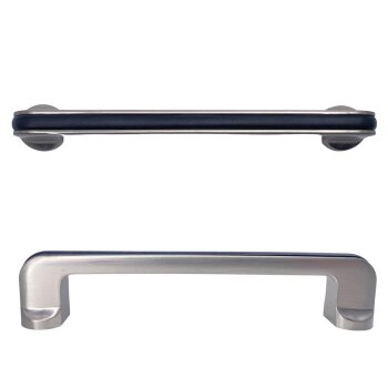 Möbelgriff - Vernon 96 mm Nickel matt/schwarz