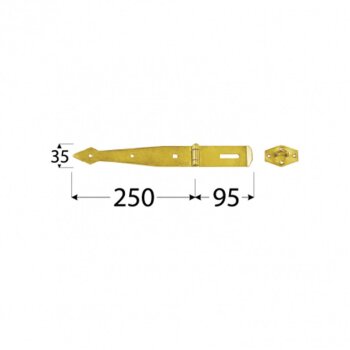 Sicherheitsüberfalle spitz 250 x 95 x 35 mm