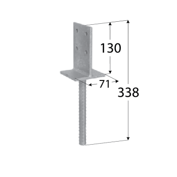 Stützenfuß 70 x 130 x 8 mm