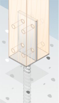 Stützenfuß 70 x 130 x 8 mm