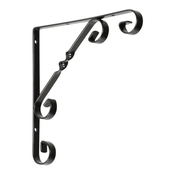 Regalwinkel Ornament Twist 100 200 Regalhalter Wandkonsole Regalträger schwarz 200 x 200 mm