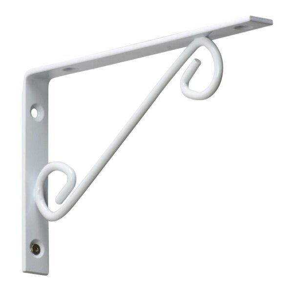 Regalwinkel Ornament Regalträger Wandkonsole Regalhalter weiß 125 x 200 mm