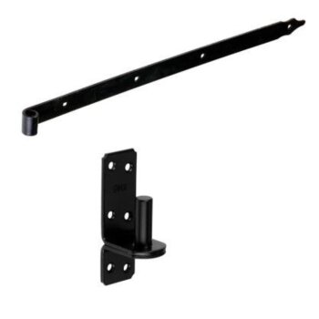 Ladenband Schwarz 2er Set - 400x30mm - Ø10mm