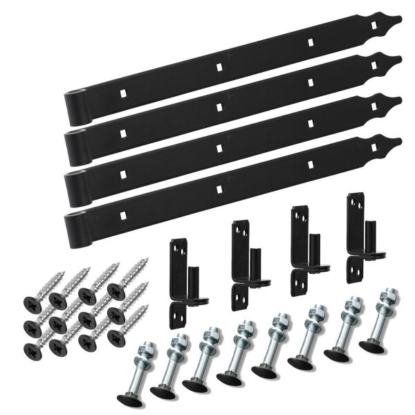 Ladenband Schwarz 4er Set - 400x35mm - Ø13mm